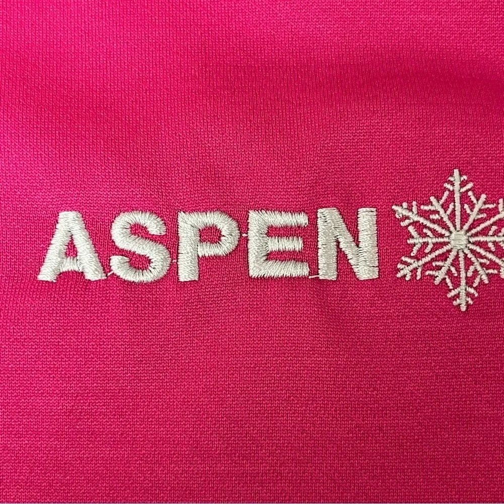 Boulder Gear Aspen Ski Resort Girls XS 4/5 Pink 1/4 Zip Pullover Fleece Jacket